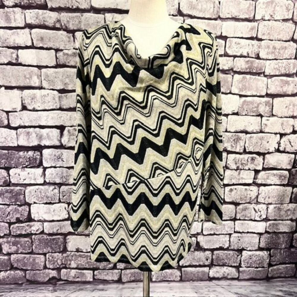 Hot In Hollywood NWT Draped Neck Blouse Size XL